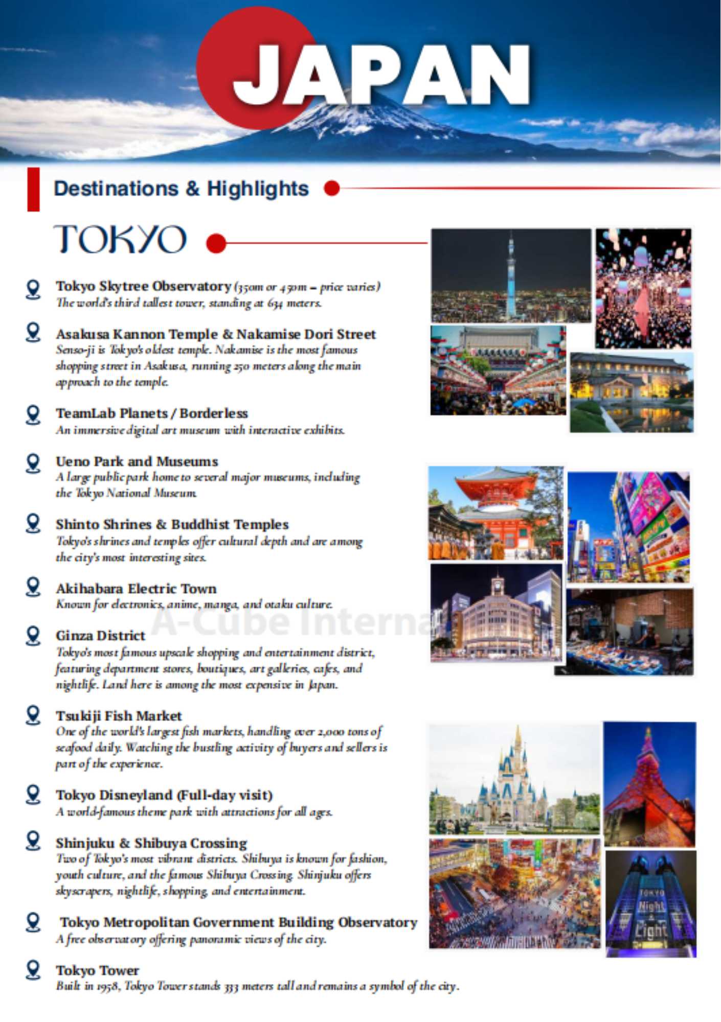 Japan Tour Itinerary Page 2