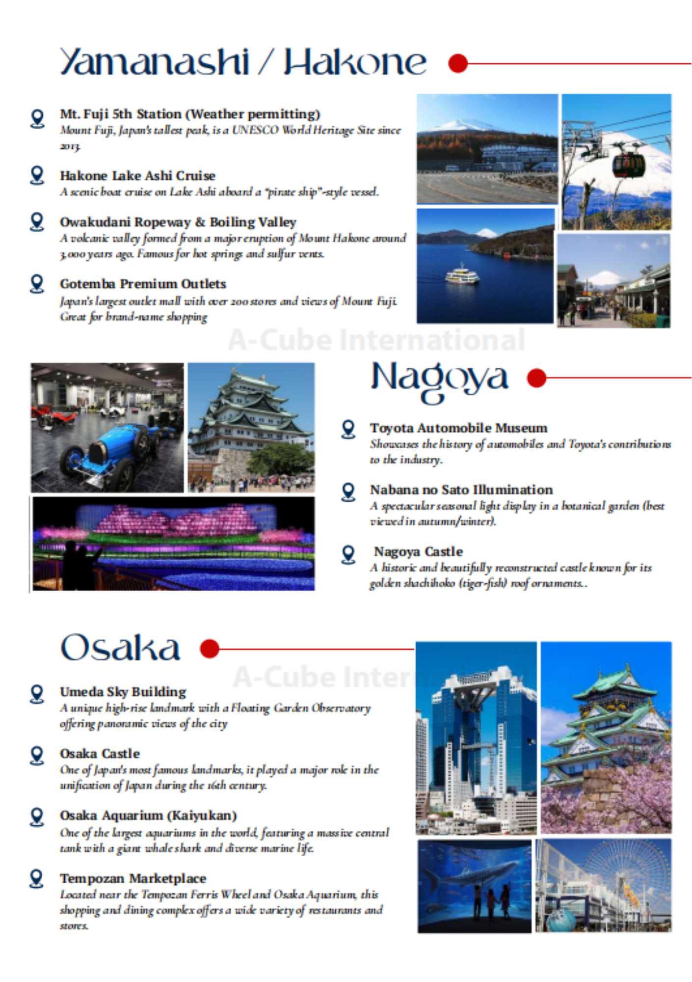 Japan Tour Itinerary Page 3